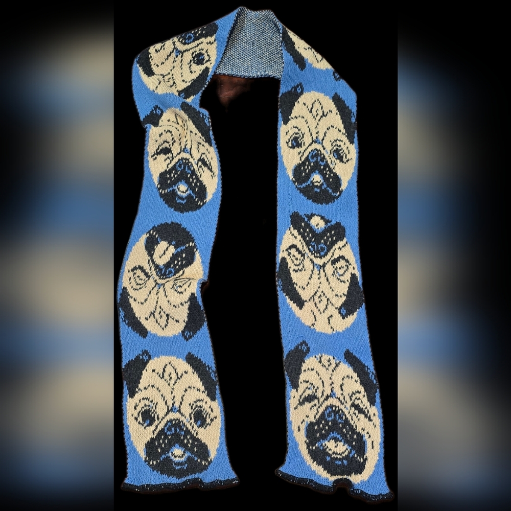 Women's Scarf, I'll Be Your Pug Theme: Dog Lover, Novelty, Quirky, Fun, Novelty